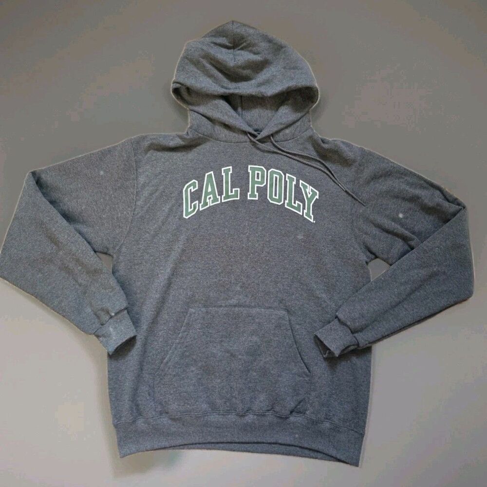 Champion Cal Poly Hoodie Gray Men Size Medium College University Pullover